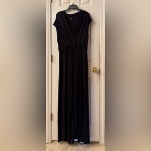 Apt. 9 Black Short Sleeve High-Low Maxi Dress Size 0X OR 14W